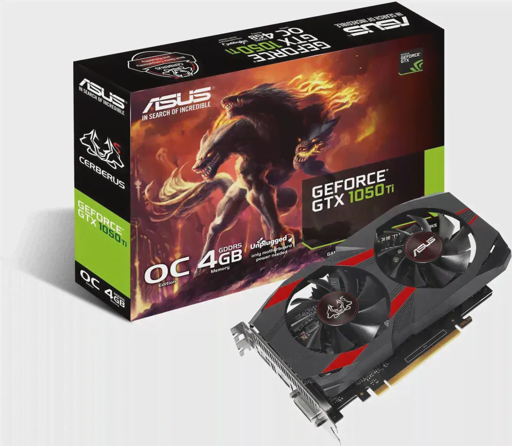 ASUS Видеокарта GeForce GTX 1050 4 ГБ (CERBERUS-GTX1050Ti 4GB)-0