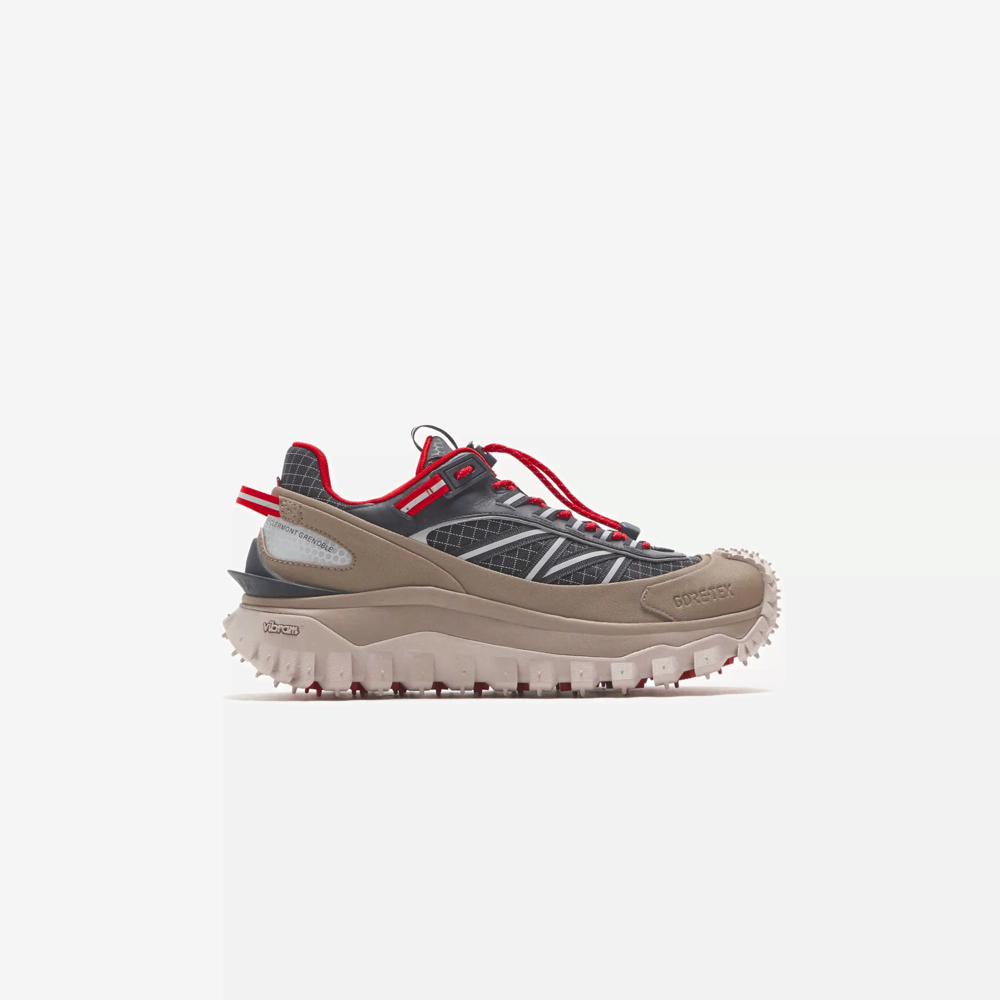 Moncler Trailgrip GTX Low Top Sneakers - Red / Taupe / Black